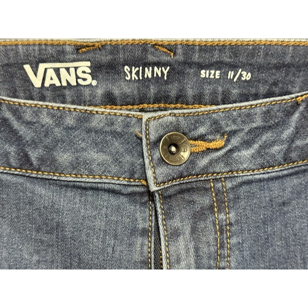 Vans Skinny Jeans Mens 30x30 Blue Distressed Stretch Denim - Picture 7 of 16